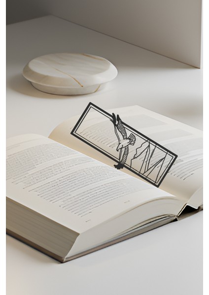 Süzülen Kartal Kitap Ayracı, Modern Tasarım, Hafif ve Şık 2’li, Siyah ve Beyazın Modern Uyumu fiyatları