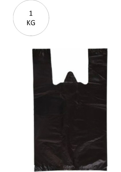 Siyah Atlet Poşet Orta Boy 29X50 cm Takriben 85 Adet 1 kg