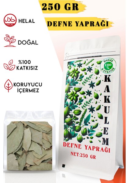 Sertifikalı 250 gr Yeni Mahsül Doğal Kurutulmuş Defne Yaprağı