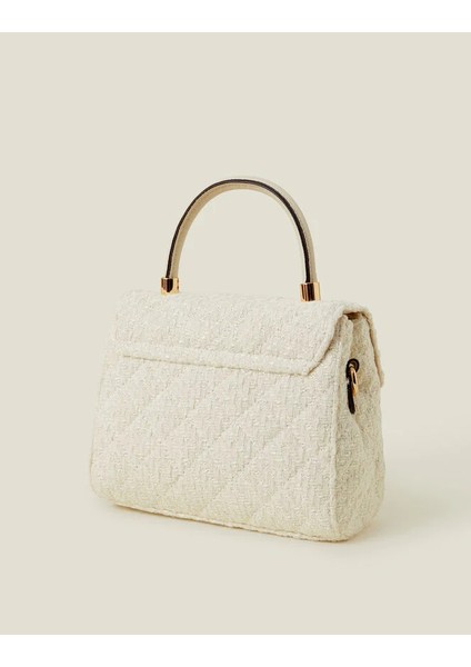 Boucle Omuz Çantası Krem modelleri