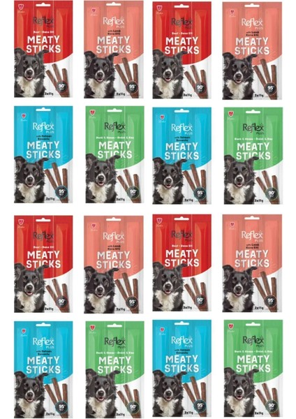 Meaty Sticks 4 Çeşit Karma Köpek Ödül Maması Seti 3X11GR 16'lı Paket