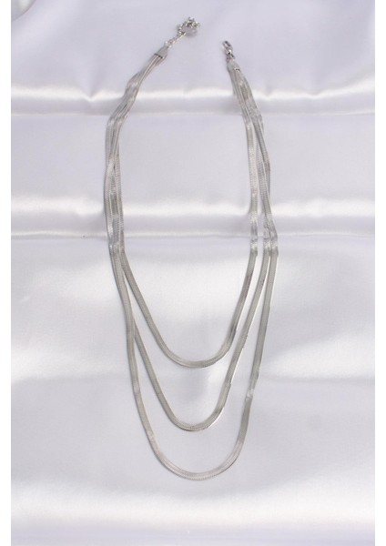 316L Çelik Italyan Zincir Gümüş Renk Çoklu Kolye - PRT3500EB01491 fiyatları