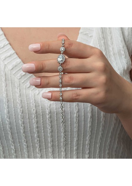 925 Ayar Gümüş Oval Su Yolu Kadın Bileklik T8769 fiyatları