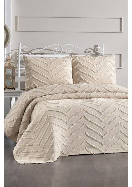 Sementina 3 Parça Çift Kişilik Pike Takımı Bej