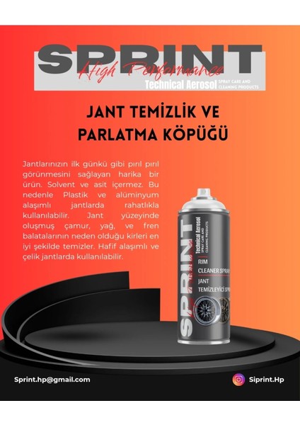 Jant Temizleme Köpük Sprey - 500 ml - Sprint Hp