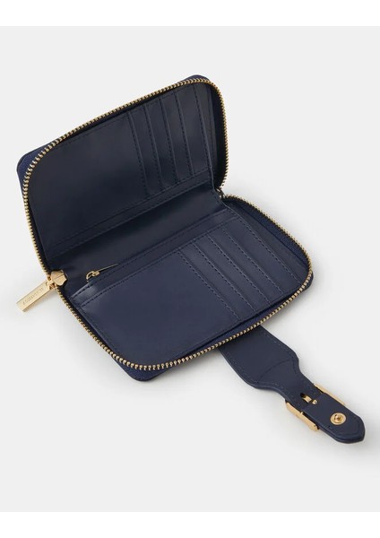 Işlemeli Tokalı Cüzdan Lacivert modelleri