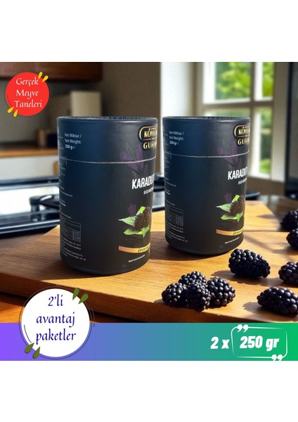 Amasya Karadut Çayı 250 gr (2'li Paket 500 Gr) Bitki Çayı,gerçek Meyve Taneli Silindir modelleri