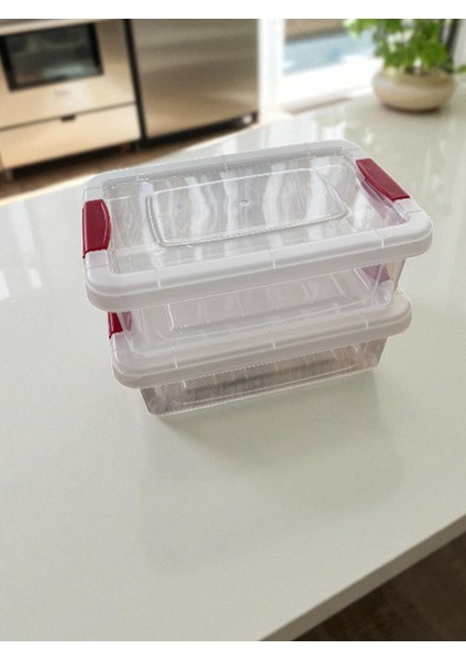 2'li Saklama Kabı / Şeffaf Dayanıklı Sızdırmaz Klips Kapaklı Yerden Tasarruf modelleri