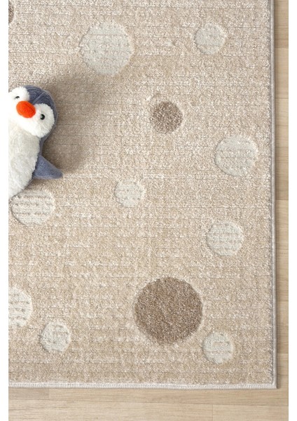 Yumuşak Puantiyeli Dokuma Halı Leke Tutmaz Bebek Odası Çocuk Odası Genç Odası Halısı Puantiye