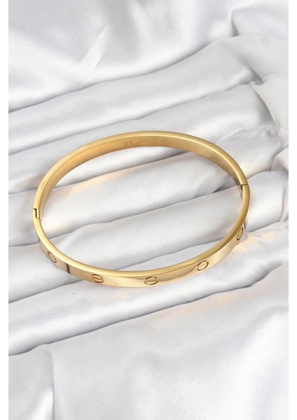 316L Çelik Gold Renk 65 mm Kadın Kelepçe Bileklik fiyatları