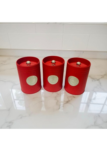 Metal 3'lü Saklama Kabı