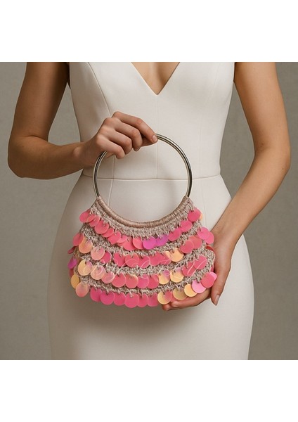 Pullu, Payetli Çanta. Düğün, Nişan, Şık Geceler Için Ideal