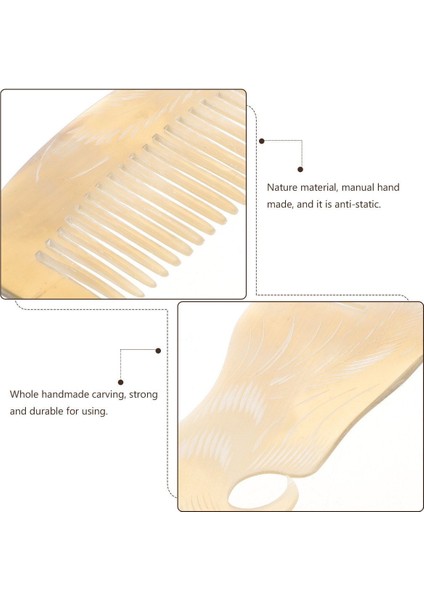 Doğal Kemik Tarak Sığır Boynuzu KT-113 -18 cm Saç Tarağı Hakiki El Yapımı fırsatları
