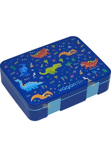 Bento 1300ML Lunchbox Yeni Koleksiyon Tek Katlı 4 Bölmeli Abs Plastik Çocuk Sefer Tası Yemek Kutusu