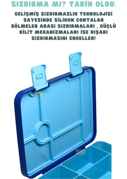 Bento 1300ML Lunchbox Yeni Koleksiyon Tek Katlı 4 Bölmeli Abs Plastik Çocuk Sefer Tası Yemek Kutusu fırsatları