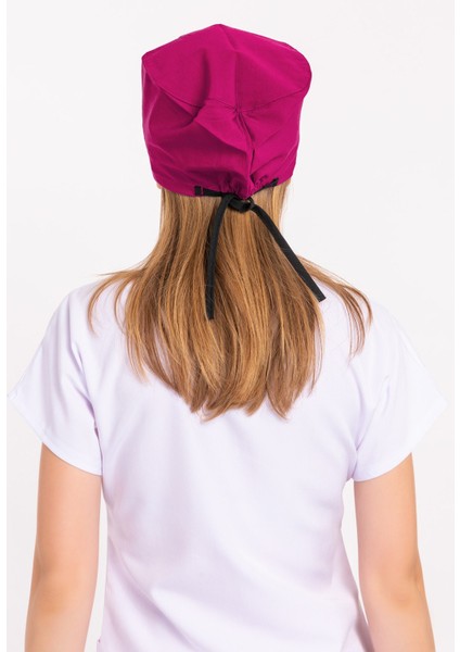 Unisex Koyu Pembe Kalp Ritim Nakışlı Doktor Hemşire Hastane Medikal Cerrahi Bonesi fırsatları