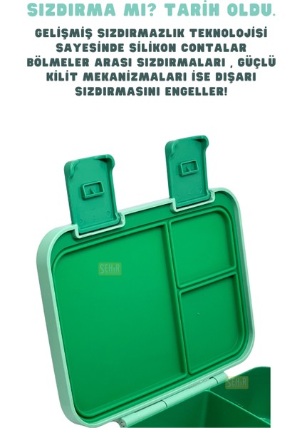 Bento 700ML Lunchbox Yeni Koleksiyon Tek Katlı 3 Bölmeli Abs Plastik Çocuk Sefer Tası Yemek Kutusu indirimleri