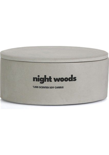 Dekoratif El Yapımı Yatay Mum : Çift Fitilli : Kokulu Soya Mum : Night Woods modelleri