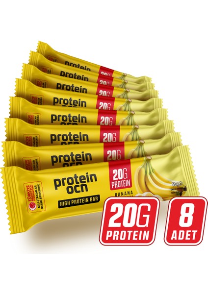 Protein Bar - Banana Dream Aromalı - 50 gr x 8 Adet
