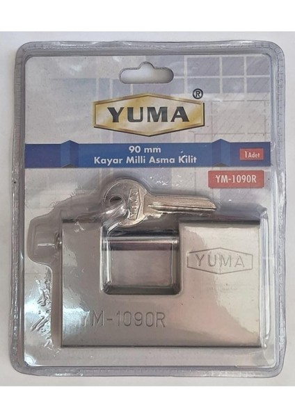 Yuma YM1090R Milli Asma Kilit 90MM Gri