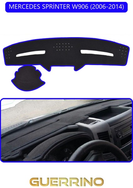 Mercedes Sprinter W906 2006-2014TORPİDO Koruma Halısı Mavi Kenar