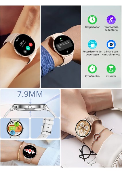 Xiamoi Mix Fold 4 Uyumlu Su Geçirmez Akıllı Saat Metal Kordon Amoled Ekran 1.43 Inç modelleri