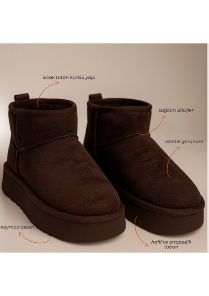 Kalın Tabanlı Içi Kürklü Kadın Bot fırsatları