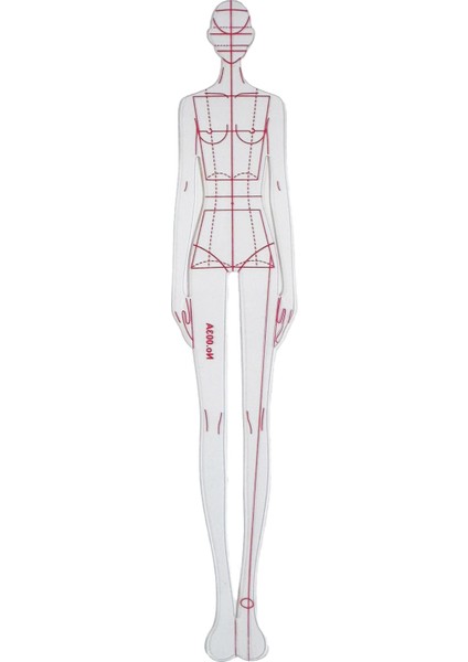 7’li Mini Moda Cetveli Seti – Kumaş Tasarımı, Konfeksiyon ve Prototip Çizim Şablonu