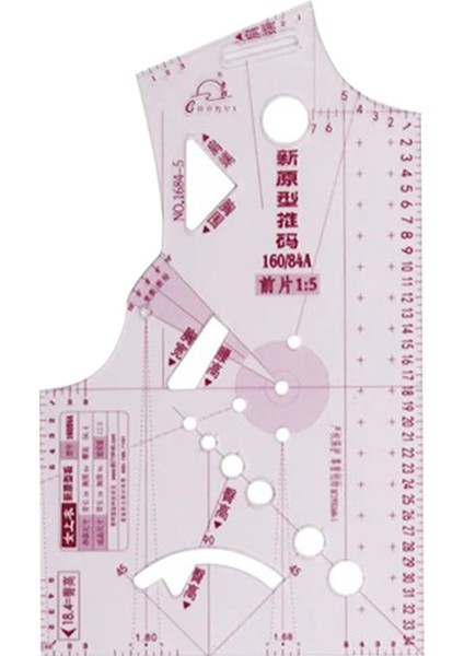 7’li Mini Moda Cetveli Seti – Kumaş Tasarımı, Konfeksiyon ve Prototip Çizim Şablonu