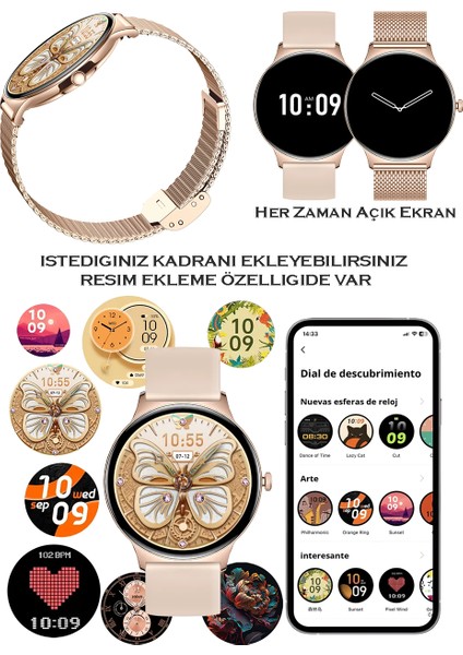 Realme Note 50 Uyumlu Su Geçirmez Akıllı Saat Metal Kordon Amoled Ekran 1.43 Inç indirimleri