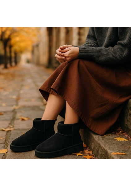 Kalın Tabanlı Içi Kürklü Kadın Bot