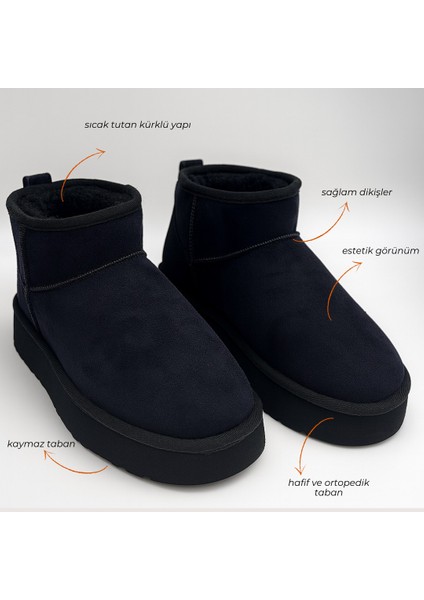 Kalın Tabanlı Içi Kürklü Kadın Bot fırsatları
