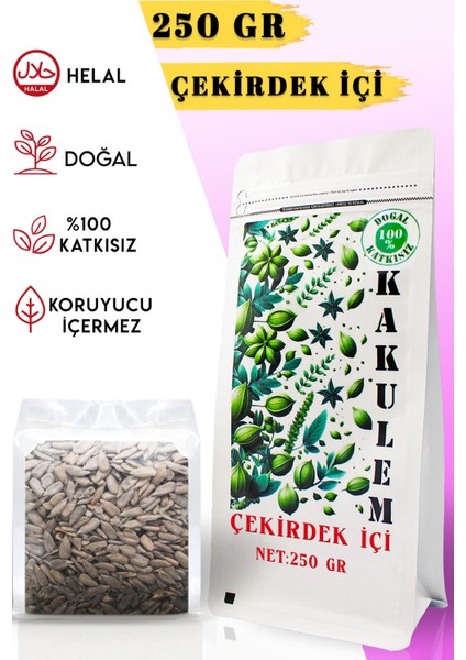 Sertifikalı Yerli Çiğ Ay Çekirdeği Içi 250 gr