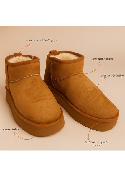 Kalın Tabanlı Içi Kürklü Kadın Bot fırsatları