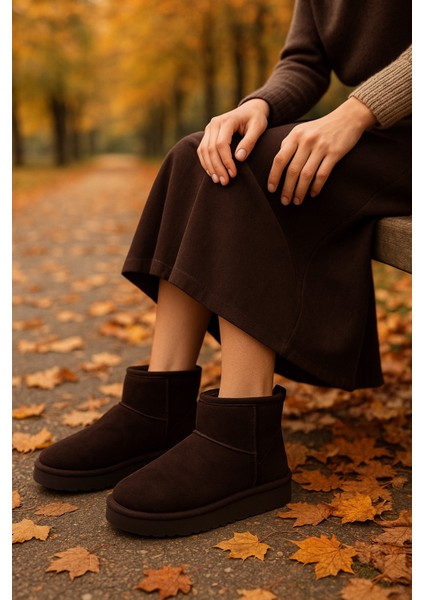 Kalın Tabanlı Içi Kürklü Kadın Bot fiyatları