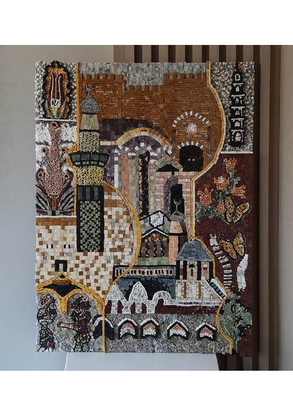 Tarihi Istanbul Mozaik Taş Tablo