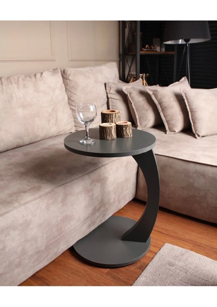 C Sehpa Mdf, Sıyah Yan Sehpa, Koltuk Yanı Sehpa, Servis Sehpası, Laptop Sehpası, Zigon Sehpa