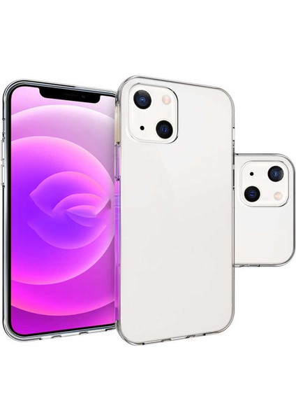 Apple iPhone 14 Uyumlu Süper Silikon Kapak Şeffaf