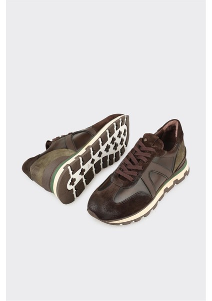 Kahve Deri Erkek Spor Ayakkabı modelleri