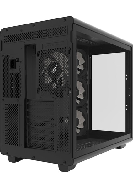 HC710 850W 80+ Bronze Argb Akvaryum Atx Mid Tower Siyah Gaming Kasa