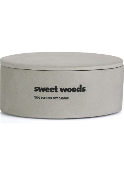 Dekoratif El Yapımı Yatay Mum : Çift Fitilli : Kokulu Soya Mum : Sweet Woods fırsatları