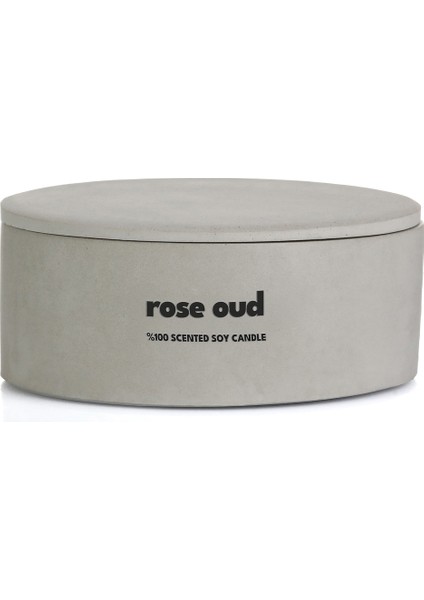 Dekoratif El Yapımı Yatay Mum : Çift Fitilli : Kokulu Soya Mum : Rose Oud fırsatları