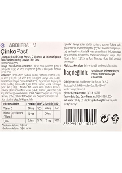 Energy Vitamin ve Mineral Kompleksi 30 Tablet (Pastil Hediyeli)