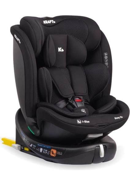 Grovy Fix I-Size 40-150 cm (0-36 Kg) Oto Koltuğu Siyah