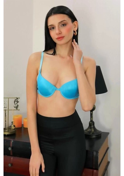 Kadın Destekli Balenli Sütyen Turkuaz fiyatları