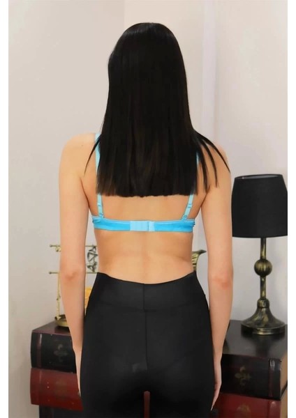 Kadın Destekli Balenli Sütyen Turkuaz modelleri