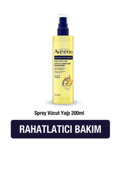 Sprey Vücut Yağı 200 ml Hafif Parfümlü Unisex Çok Kuru ve Hassas Ciltlere Özel Nemlendirici indirimleri