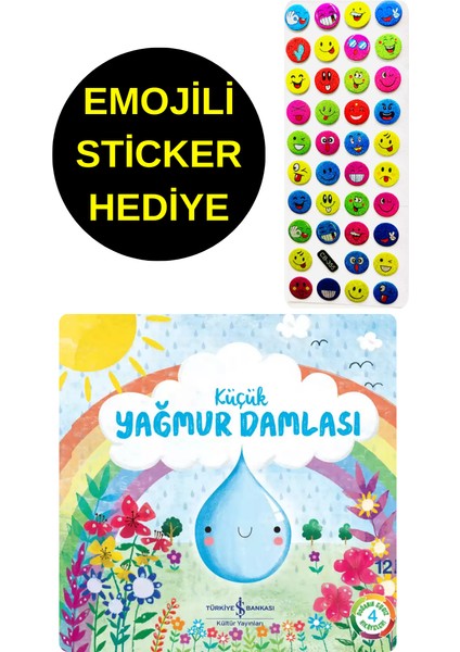 Emojili Sticker Hediye - Okul Öncesi Resimli Kitaplar - Küçük Yağmur Damlası