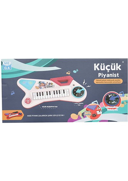 Mega Küçük Piyanist 22 Tuşlu Piyano 24805 Kırmızı fiyatları
