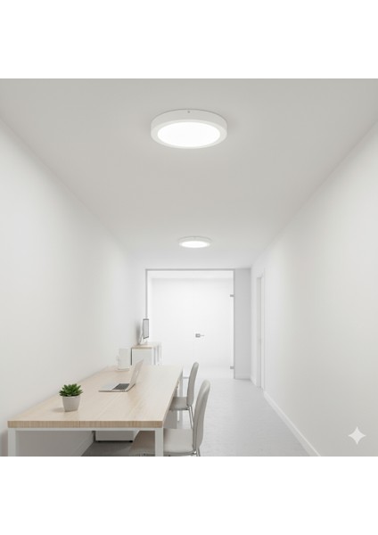 KDL422 Sıva Üstü Yuvarlak LED Panel 18W Günışığı (Modern Tavan Aydınlatma)